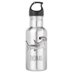 Bouteille D'eau Garçons Cute Grey Ocean Kids Hammerhead Shark Scho
