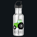 Bouteille D'eau Garçons Tracteur de transport vert adorable École<br><div class="desc">Ce modèle de bouteille en acier inoxydable pour enfants mignon et cool est doté d'un dessin coloré sur tracteur vert et peut être personnalisé avec le nom de votre garçon. Parfait pour les enfants amateurs de tracteur ou de ferme, idéal pour les enfants d'âge préscolaire, de jardin d'enfants ou un...</div>
