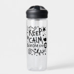 Bouteille D'eau Gardez le calme et la maman sur une citation tenda<br><div class="desc">Typographie tendance "Restez calme et maman".</div>