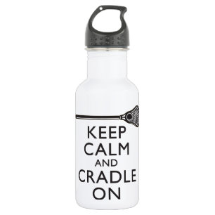 Bouteille D'eau Gardez le calme et le berceau sur la lacrosse
