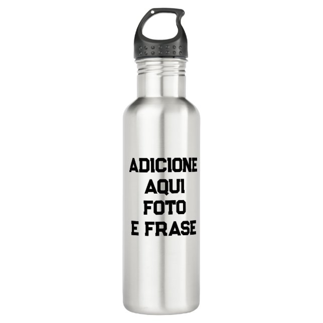 Bouteille D'eau Garrafa de Água Personalizada: Foto e Frases (Devant)