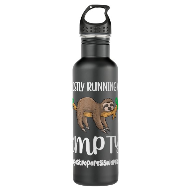 Bouteille D'eau Gastro-parèse Guerrier Sloth Green Ribbon Stomach  (Devant)