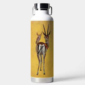 BOUTEILLE D'EAU GAZELLE & HIBOU