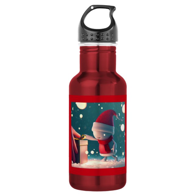 Bouteille D'eau Gentillesse de Noël 3 (Devant)