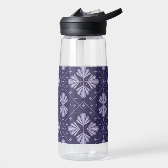 Bouteille D'eau Geometric Flower Petals Abstract Repeat Pattern (Gauche)