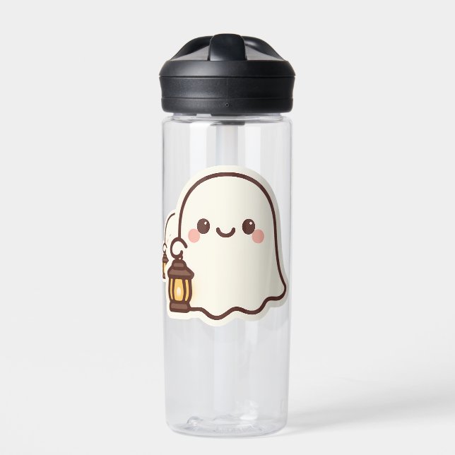 Bouteille D'eau Ghost Kawaii avec lanterne - Design d'esprit migno (Extérieur)