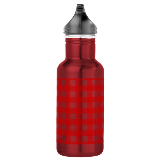 Bouteille D'eau Gingham rouge (Droite)