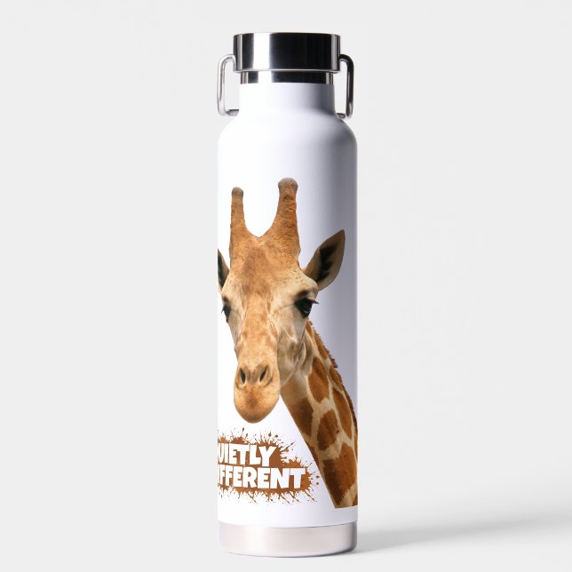 Bouteille D'eau Giraffe Au Calme Différent - Giraffe Art (Avant)