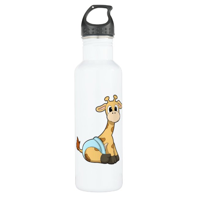 Bouteille D'eau Giraffe avec sous-vêtements (Devant)