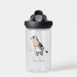 Bouteille D'eau Girls Cute Safari Zebra Kids School<br><div class="desc">Cette jolie bouteille pour enfants présente une illustration de safari zèbre,  et un endroit pour ajouter le nom de votre fille dans une police amusante et minimaliste. Le cadeau parfait pour n'importe quel amoureux des animaux,  parfait pour l'école ou l'école maternelle!</div>