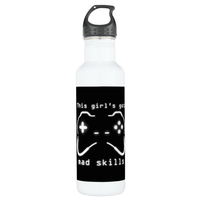 Bouteille D'eau Girl's got Mad Skills Video Game Controller Eau (Devant)