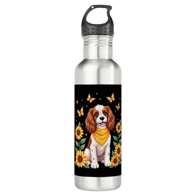 Bouteille D'eau Girls Women Mom Cavalier King Charles Spaniel Dog  (Devant)