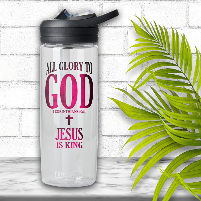 Bouteille D'eau Gloire à Dieu chrétien (Créateur téléchargé)