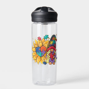 Bouteille D'eau Gnome mignonne, tournesol et Sensibilisation sur l