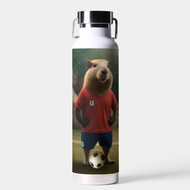 Bouteille D'eau "Goal-Scoring Capybara : The Ultimate Soccer Star  (Avant)