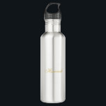 Bouteille D'eau Gold Color Professional Nom minimaliste tendance<br><div class="desc">Représenter ce design moderne et élégant. Ce modèle peut être customisé pour répondre à tous les métiers professionnels.</div>