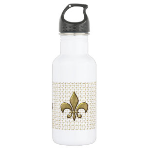 Bouteille D'eau Gold Fleur de Lis élégant