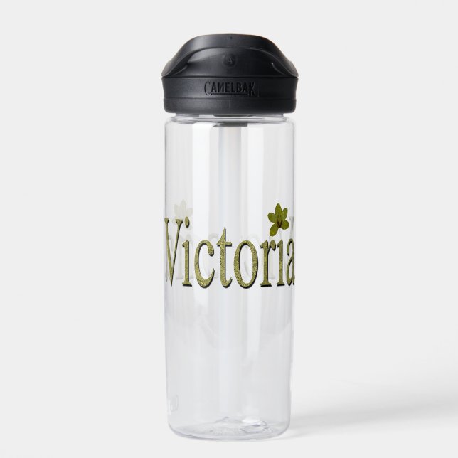 Bouteille D'eau Golden Flecks Victoria Nom Design, (Arrière)