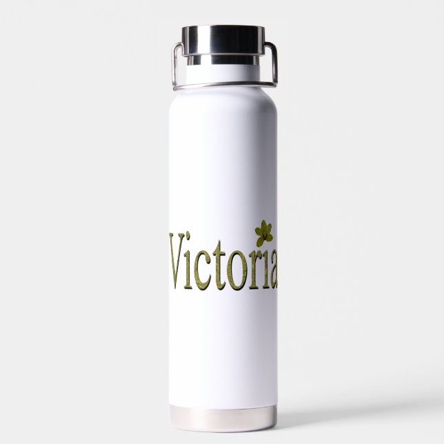 Bouteille D'eau Golden Flecks Victoria Nom Design, (Arrière)