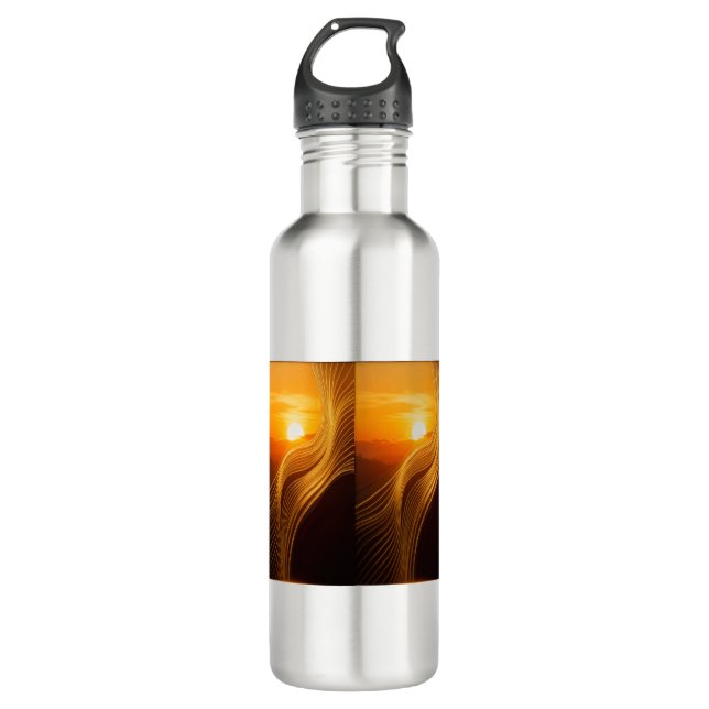 Bouteille D'eau Golden Horizon — Abstract Modern Coffee Mug (Devant)