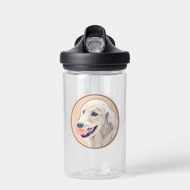 Bouteille D'eau Golden Retriever avec Tennis Ball Peinture Chien A (Avant)