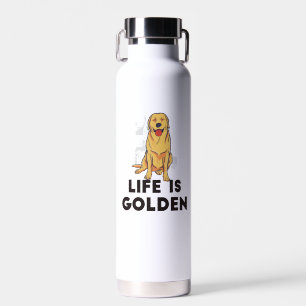 Bouteille D'eau Golden Retriever Dog - La vie est dorée