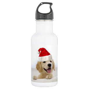 Bouteille D'eau Golden Retriever Puppy Christmas