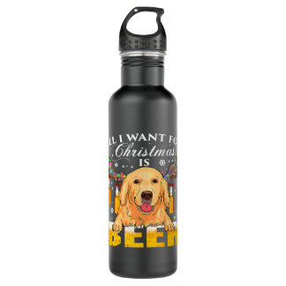 Bouteille D'eau Golden Retriever Reindeer Beer Christmas Ornaments