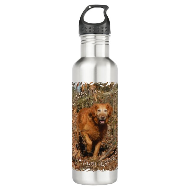 Bouteille D'eau Golden Retriever Sportsmans meilleur ami (Devant)