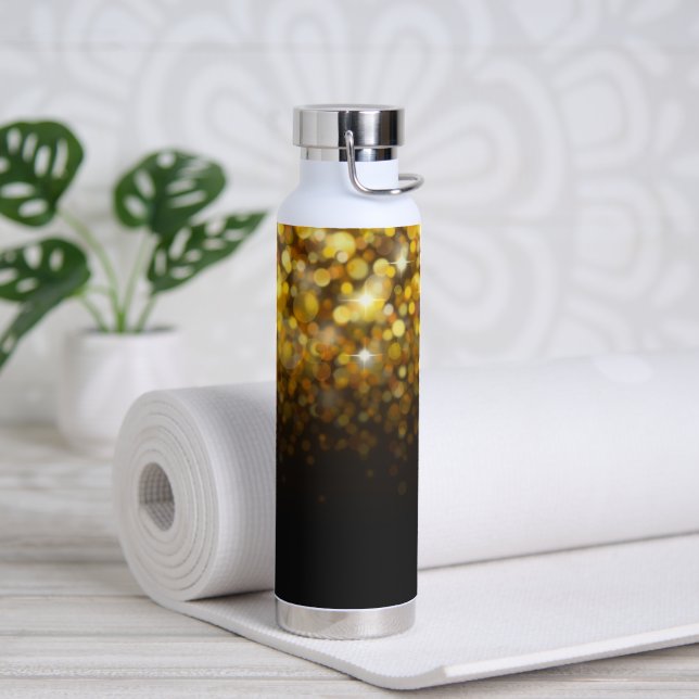 Bouteille D'eau Golden Sparkling Bokeh Stars Belle (Yoga)