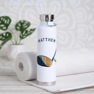 Bouteille D'eau Golf Club and Ball Personalized Golfers Name