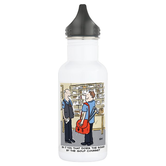 Bouteille D'eau Golfer Postman aime le dessin sur le golf (Gauche)