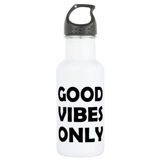 Bouteille D'eau Good Vibes Forever | Rester positif (Devant)