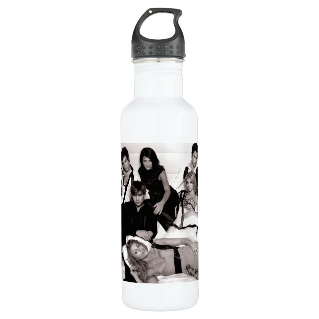 Bouteille D'eau Gossip Girl Black and White Group Graphisme (Devant)