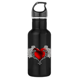 Bouteille D'eau Goth Heart avec Ange Wings