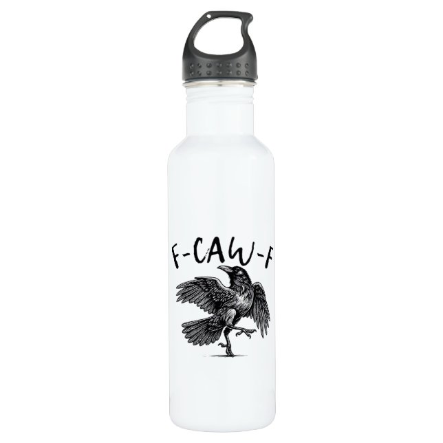 Bouteille D'eau Gothic Funny F Caw F Crow Aesthetic Casual Look (Devant)