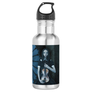 Bouteille D'eau Gothique Victorian Girl tenant Violon Imaginaire f