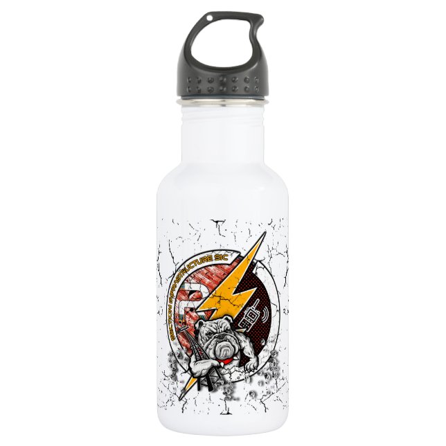 BOUTEILLE D'EAU GOURDE ACIER INFRA BLANC (Devant)