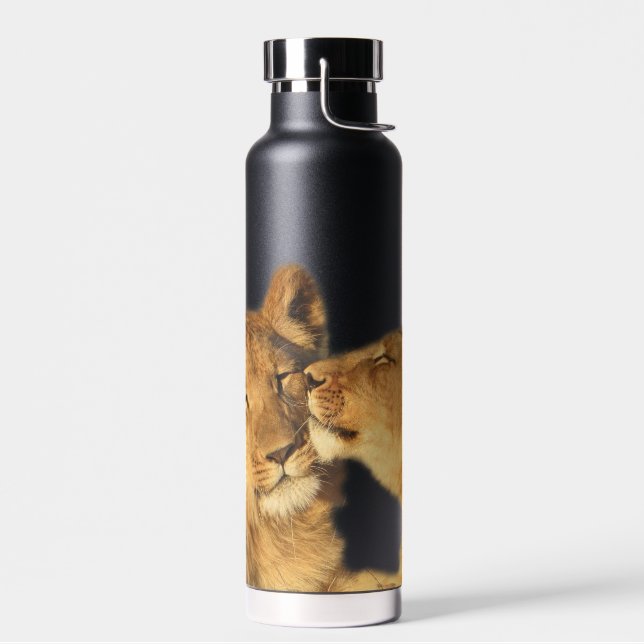 Bouteille D'eau Gourde Lion Pair, 22 oz. (Gauche)