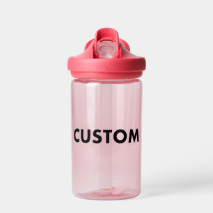 Bouteille D'eau Gourde personnalisée pour enfants sans BPA Rose à 