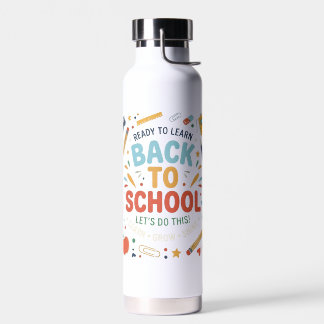 Bouteille D'eau Gourde Retour à l'École pour Enfants & Étudiants