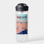 Bouteille D'eau Grand Canyon National Park Arizona Vintage<br><div class="desc">Grande Canyon dessin vectoriel. Le parc abrite une grande partie de l'immense Grand Canyon,  avec ses bandes de roches rouges superposées qui révèlent des millions d'années d'histoire géologique.</div>