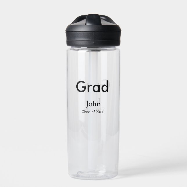 Bouteille D'eau grand garçon ajouter nom félicitations date année  (Extérieur)