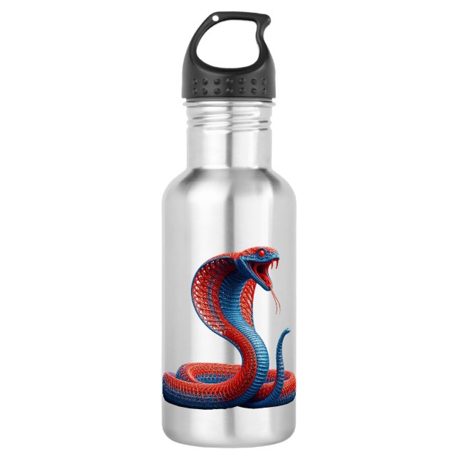 Bouteille d'eau graphique artistique Cobra - Vibra (Devant)