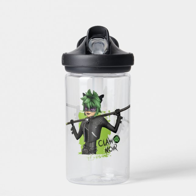 Bouteille D'eau Graphique de caractère noir de la bande de rebond (Avant)