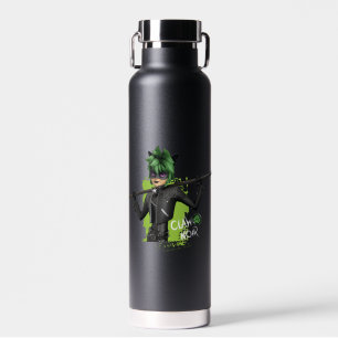 Bouteille D'eau Graphique de caractère noir de la bande de rebond