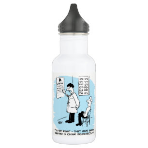 Bouteille D'eau Graphique mural de chèques opticiens petit