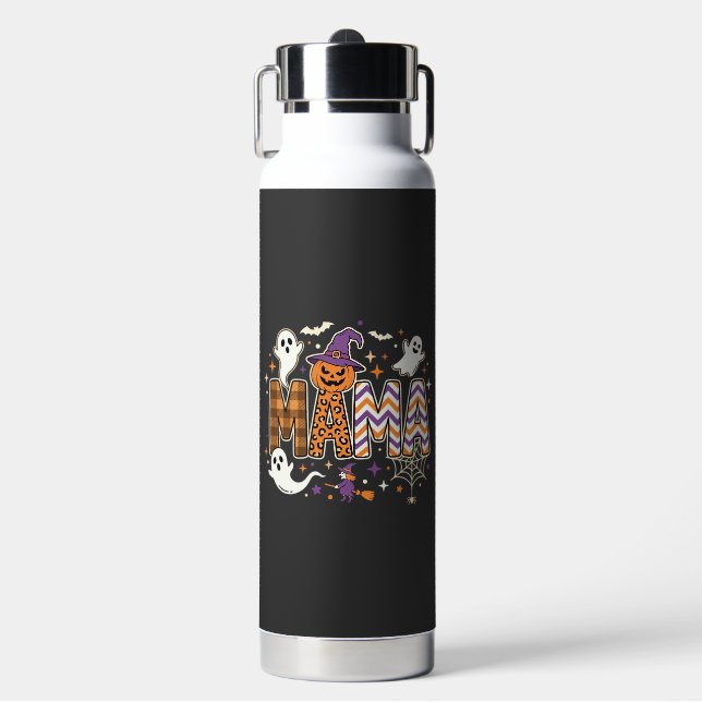 Bouteille D'eau Graphisme de Maman Halloween Fantômes Sorcière et  (Salle de sport)