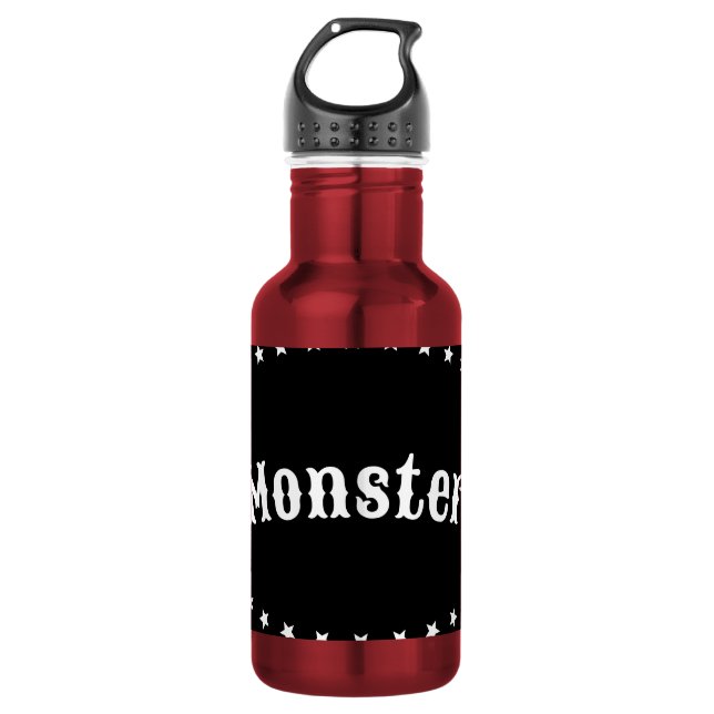 Bouteille D'eau Graphisme d'emblème étoilé Monster pour boisson ad (Devant)