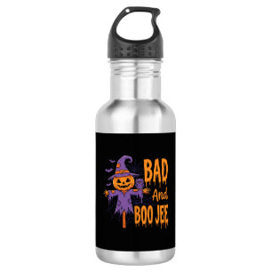 Bouteille D'eau Graphisme d'épouvantail Halloween Bad And Boo Jee